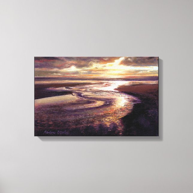 Galeria "Ocean Sunset Swirl" Canvas (Frente)