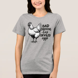 Galinha Ruim Põe Ovos Diabólicos Camisa Engraçada 