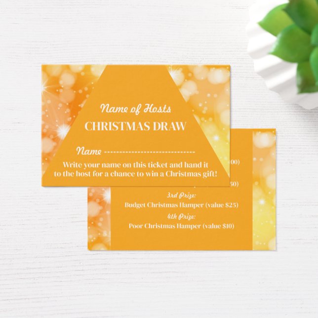 Galinhas de Raffle do Festivo Amarelo do Natal (Mesa)