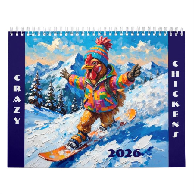 Galinhas Loucas Calendário 2026 (Capa)