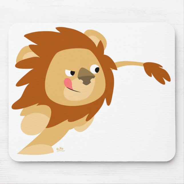 Galloping Cartoon Lion Mousepad (Frente)