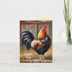 Galo de fazenda - Cartões de agradecimentos de Gló