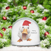 Galo de Natal em Globo de Neve