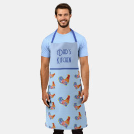 Galo Galinha Funny Blue Bird Cockerel Apron