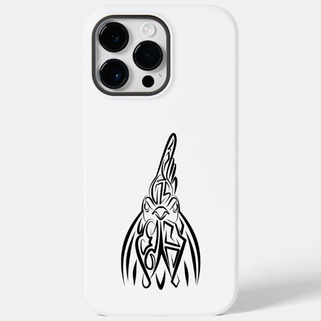 Galo Tribal Negro e Branco (Verso)