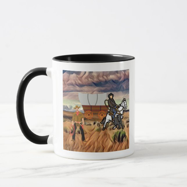 Galos clássicos, caneca de café ocidental (Esquerda)