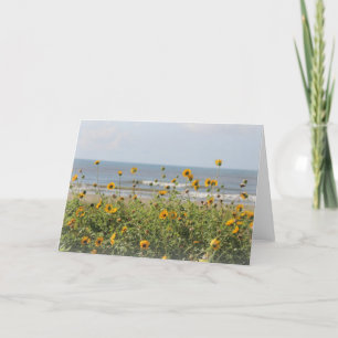 Galveston Island Beach Flowers - Cartão de Saudaçã