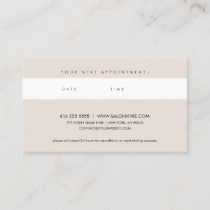 Gamas Mínimas de Cartões de Nomeação de Salão