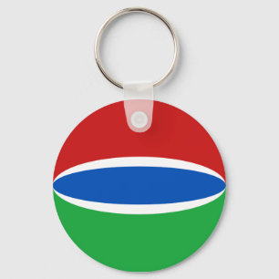 Gambia Fisheye Flag Chaveiro