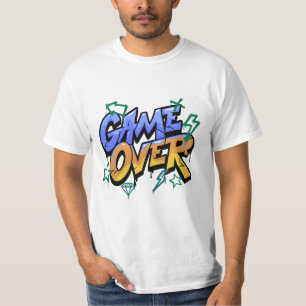 Game Over T-Shirt - Gráfico de jogos retrorreflect