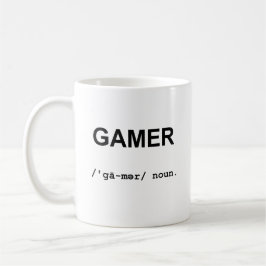 GAMER com a caneca dos símbolos fonéticos