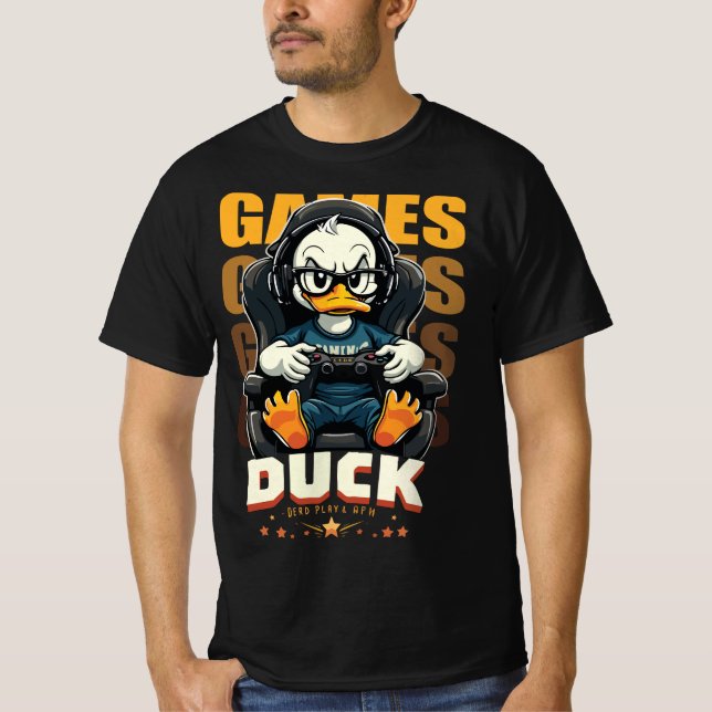 Gamer Duck Chill Vibes T-Shirt (Frente)