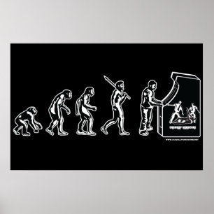 Gamer Evolution Poster - Arcade de jogos de Videos