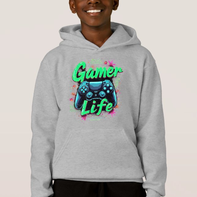 "Gamer Life T-Shirt - Jogos Legal, Retroativos e T (Frente)