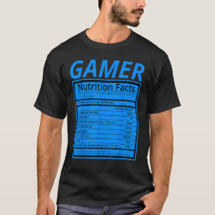 Gamer Nutrition Faça T-Shirt Engraçado Jogador S