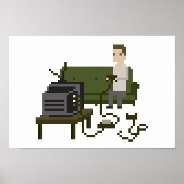 Gamer Pixel Art Poster (Frente)