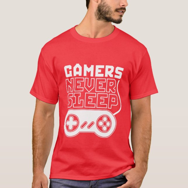 Gamers de camiseta Gamer legal e engraçados Nunca  (Frente)