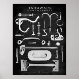 Ganchetas de Poster de hardware Vintage - Alças do