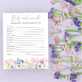 Gancho de Chás de fraldas do Word Scramble com flo