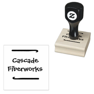 Gancho de crochê pequeno negócio Carimbo de madeir