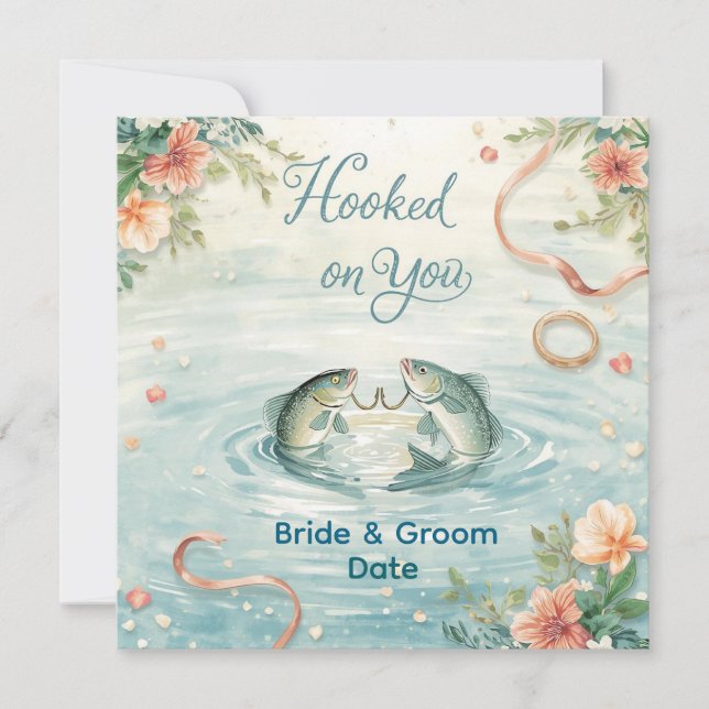 Gancho em você para Convite de Amantes de Pesca (Frente)
