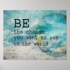 Gandhi citou poster motivacional sobre a arte azul