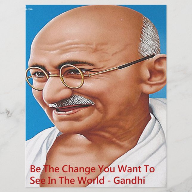 Gandhi & Seja a Mudança Citação (Frente)