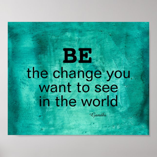 Gandhi seja o poster motivador da mudança (Frente)