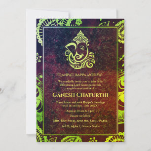 Ganesh Chaturthi Puja Roya - Convite para Elemento