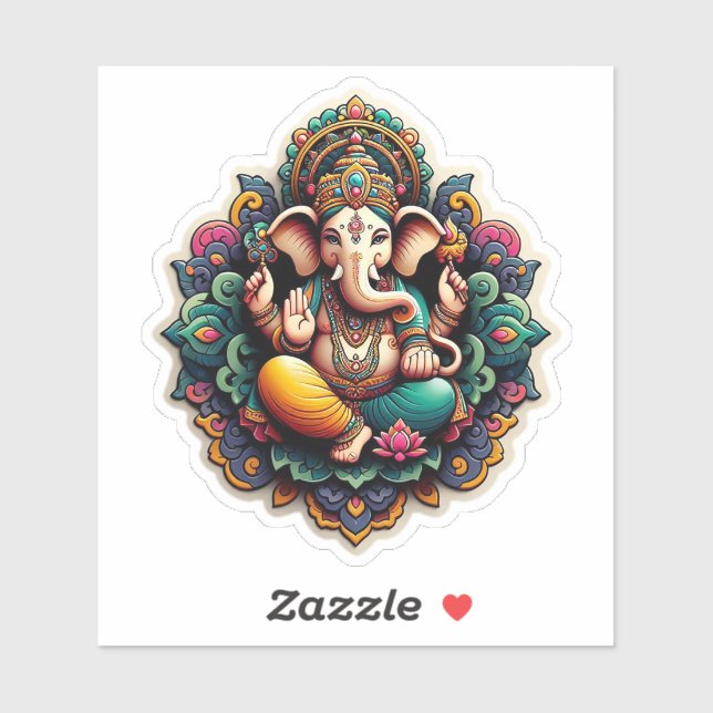 Ganesh / Ganesha / Decal adesivo ganso (Folha)