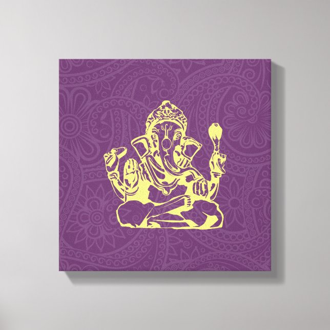 Ganesha Hindu Deity Canvas Wall Art (Frente)