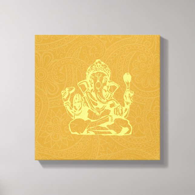 Ganesha Hindu Deity Canvas Wall Art (Frente)