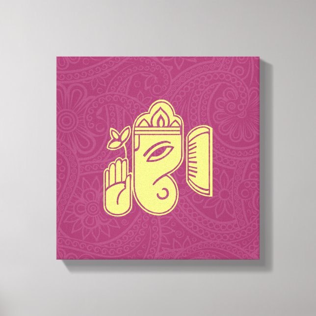 Ganesha Hindu Deity Canvas Wall Art (Frente)