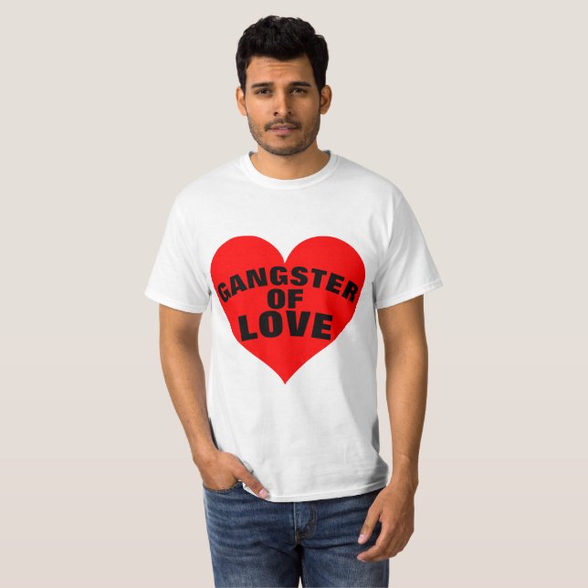 GANGSTER DE AMOR T-Shirts engraçadas (Frente Completa)