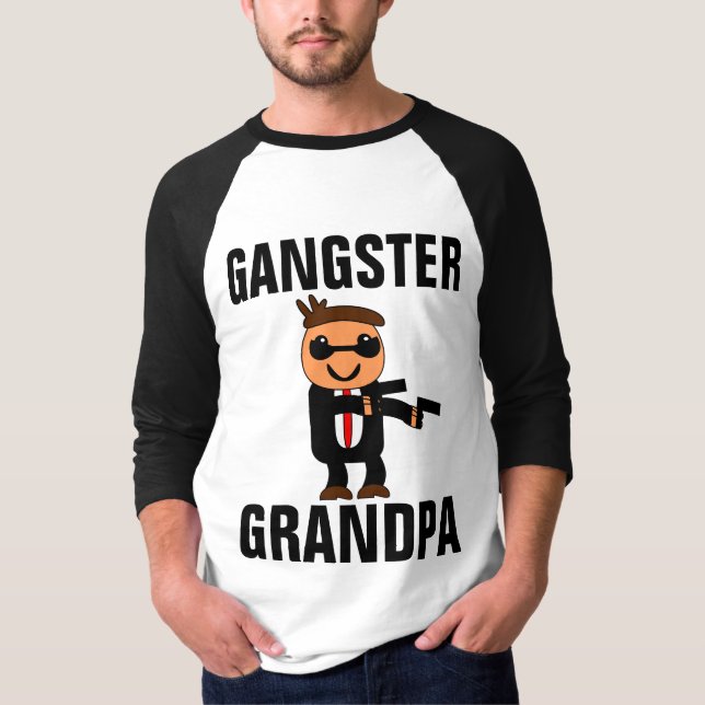 GANGSTER GRANDPA, T-Shirts Camisetas engraçadas (Frente)