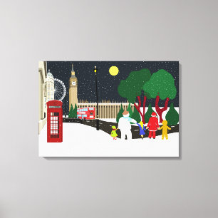 Gangue de Natal em Londres Canvas Print