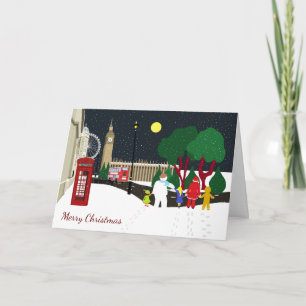 Gangue de Natal no Cartão de Férias de Londres