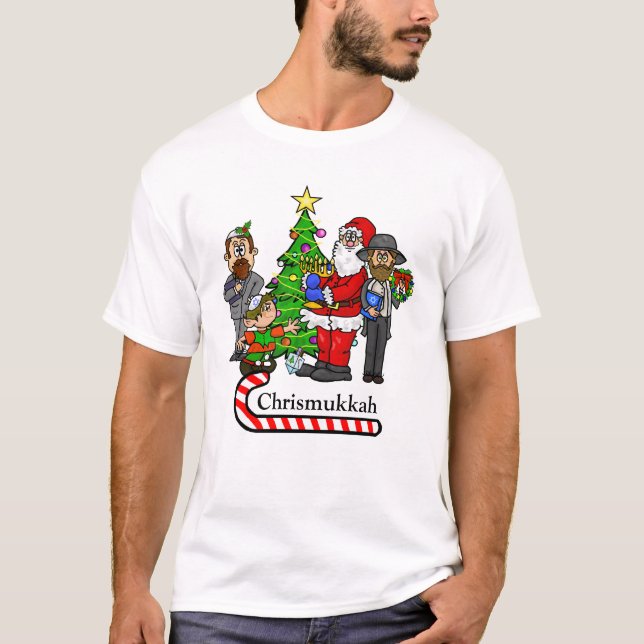 Gangues por aqui Chrismukkah T-Shirt (Frente)