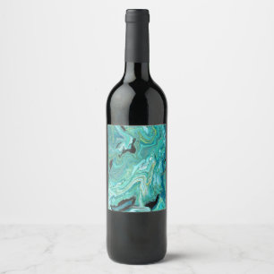 Gangues Traseiras 1 Etiqueta de Vinho Abstrato Ver