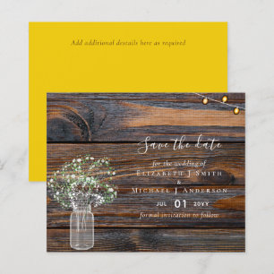 Ganha Rústica Gypsophila Salve as Datas