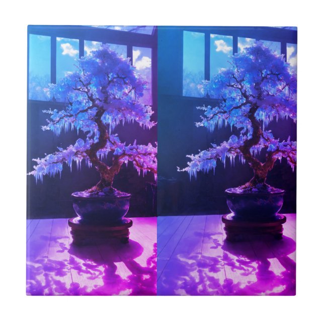 "Ganhe o gelo Bonsai no Azulejo de cerâmica do Uni (Frente)