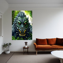 Ganho de fantasia na floresta | AI Art Poster