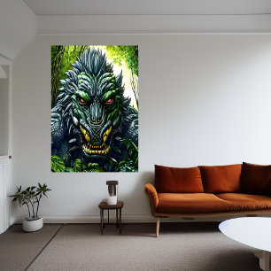 Ganho de fantasia na floresta AI Art Poster