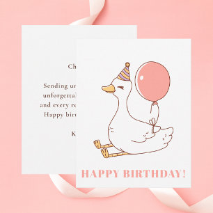 Ganso de Aniversário Fofo Colorido Engraçado Para