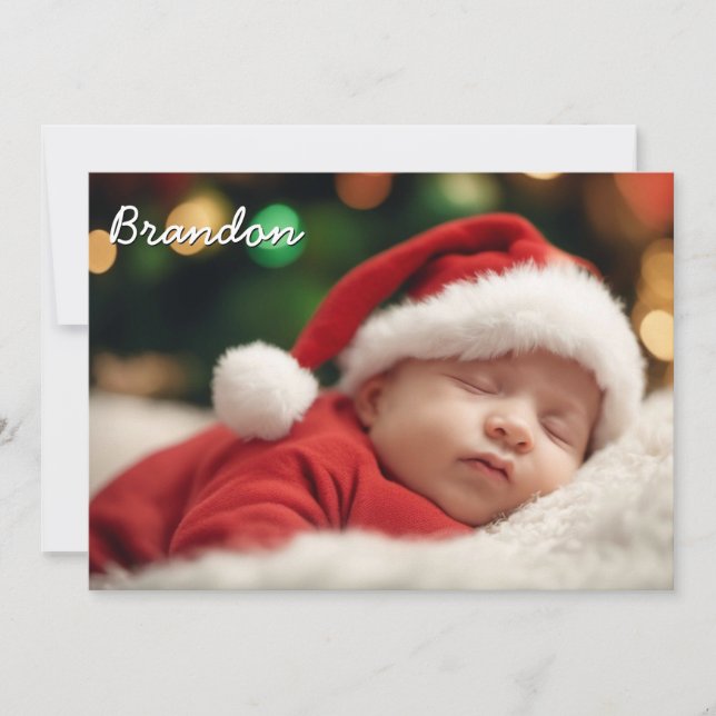 Ganso de Aquarela - Cartão de Anúncio do Bebê Foto (Frente)