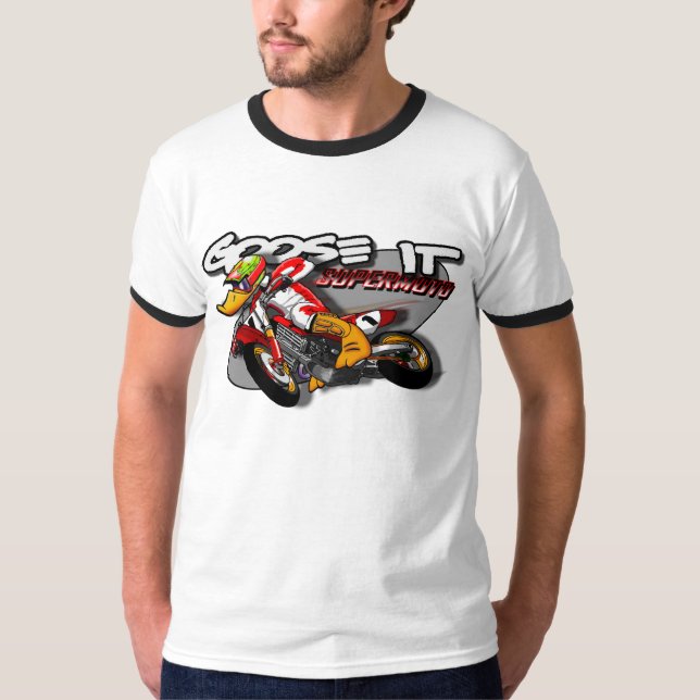 Ganso ele t-shirt da campainha de SUPERMOTO (Frente)