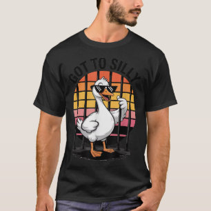 Ganso Engraçado Muito Bobo Camiseta Retro Pássaro