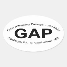 GAP Trail Sticker - Folha de 4 adesivos