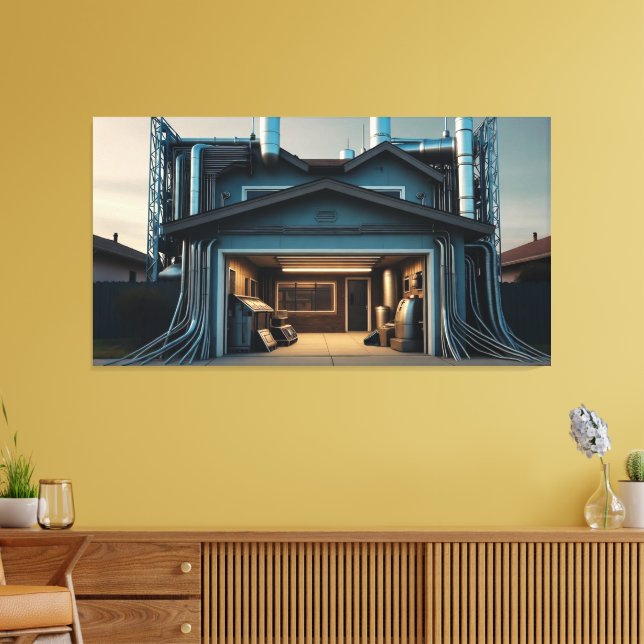 Garage Tech Upgrade canvas print (Insitu(Sala de estar))