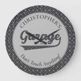 Garagem não toque em nada grande relógio